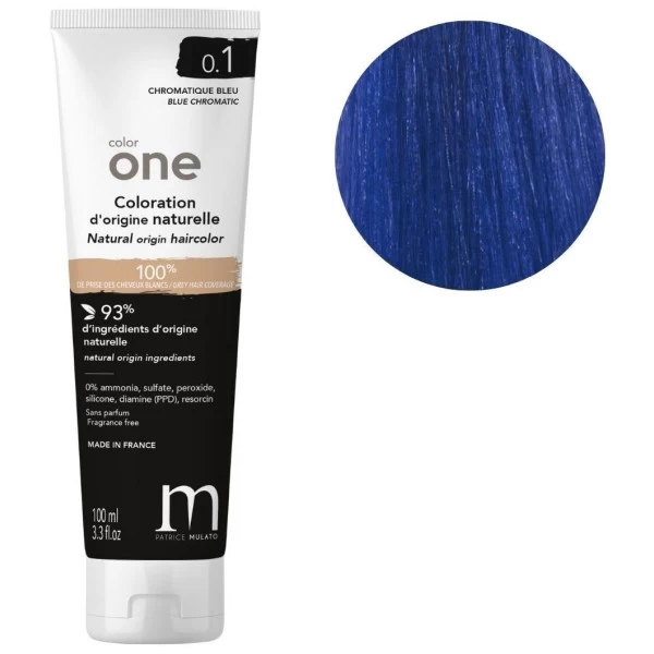 Coloration Color One 0.1 Chromatique Bleu Patrice Mulato 100ML 1 Coloration Color One 0.1 Chromatique Bleu Patrice Mulato 100ML