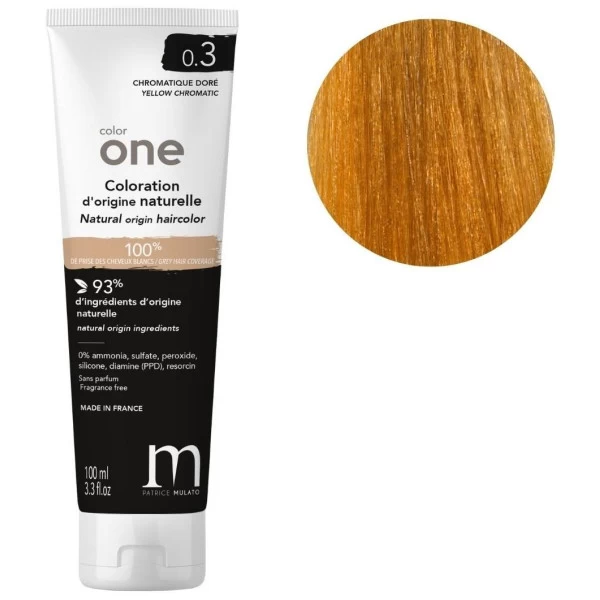 Coloration Color One 0.3 Chromatique Doré Patrice Mulato 100ML 1 Coloration Color One 0.3 Chromatique Doré Patrice Mulato 100ML