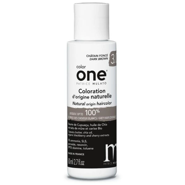 Coloration Color One 3.0 Châtain Foncé Patrice Mulato 80ML 1 Coloration Color One 3.0 Châtain Foncé Patrice Mulato 80ML