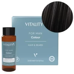 Coloration For Man Naturel Foncé Cheveux & Barbe Vitality's 3x50ML