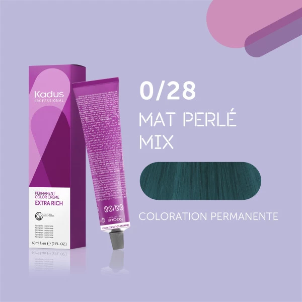 Coloration Permanente 0/28 Mat Perlé Mix Kadus 60ML 3 Coloration Permanente 0/28 Mat Perlé Mix Kadus 60ML – Image 3
