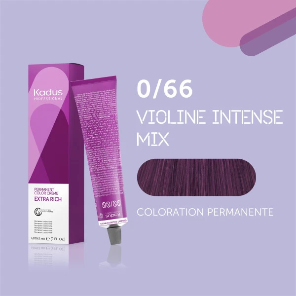 Coloration Permanente 0/66 Violine Intense Mix Kadus 60ML 3 Coloration Permanente 0/66 Violine Intense Mix Kadus 60ML – Image 3