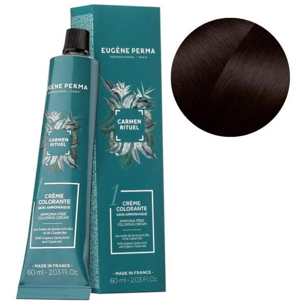 Coloration Sans Ammoniaque Carmen Rituel N°4.3 Châtain DoréEugène Perma 60ML 1 Coloration Sans Ammoniaque Carmen Rituel N°4.3 Châtain DoréEugène Perma 60ML