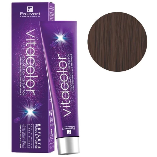 Coloration Sans Ammoniaque Vitacolor N°4/70 Châtain Marron Intense Fauvert 100ML 1 Coloration Sans Ammoniaque Vitacolor N°4/70 Châtain Marron Intense Fauvert 100ML