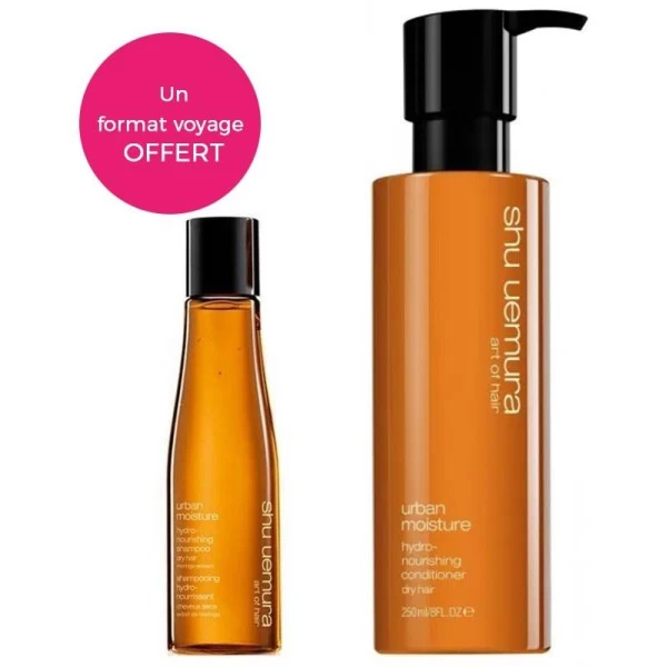 Conditionneur Urban Moisture Shu Uemura 250ML + Shampooing 75 Ml 1 Conditionneur Urban Moisture Shu Uemura 250ML + Shampooing 75 Ml