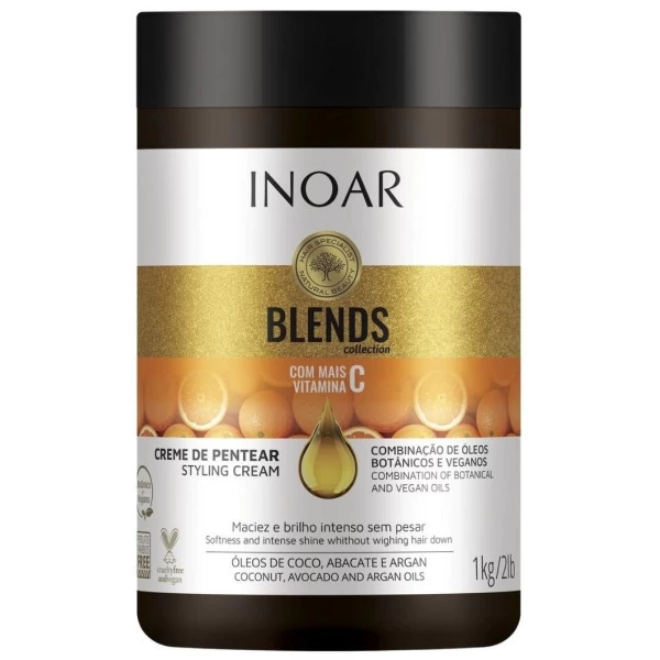 Crème Coiffante Blends Inoar 1kg 1 Crème Coiffante Blends Inoar 1kg