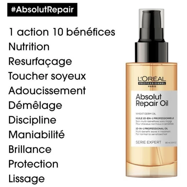 Duo Huile & Masque Routine Absolut Repair L'Oréal Professionnel 3 Duo Huile & Masque Routine Absolut Repair L'Oréal Professionnel – Image 3