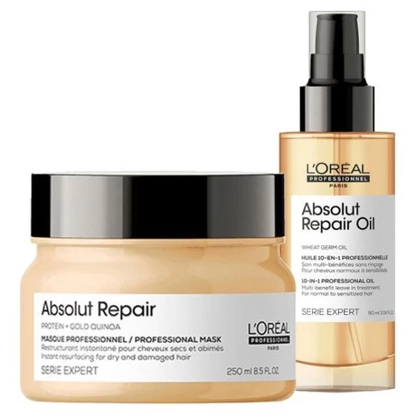 Duo Huile & Masque Routine Absolut Repair L'Oréal Professionnel 1 Duo Huile & Masque Routine Absolut Repair L'Oréal Professionnel