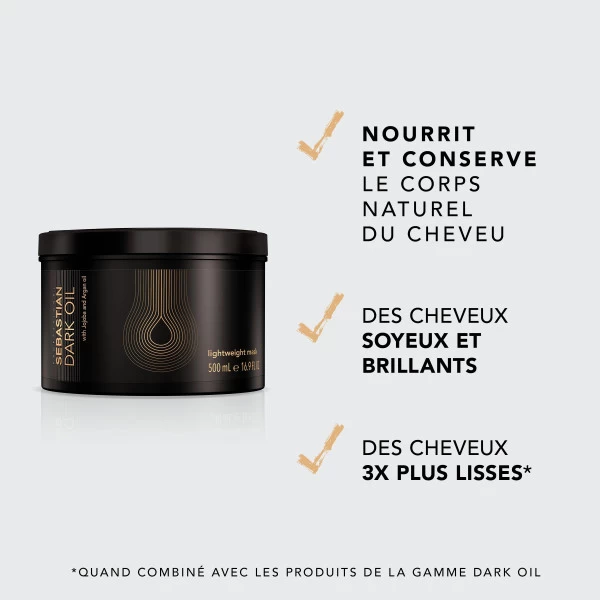 Masque Anti-frizz Dark Oil Sebastian 500ML 2 Masque Anti-frizz Dark Oil Sebastian 500ML – Image 2