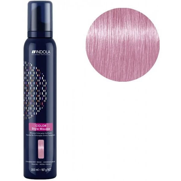 Mousse Colorante Coiffante Fraise Indola 200ML 1 Mousse Colorante Coiffante Fraise Indola 200ML