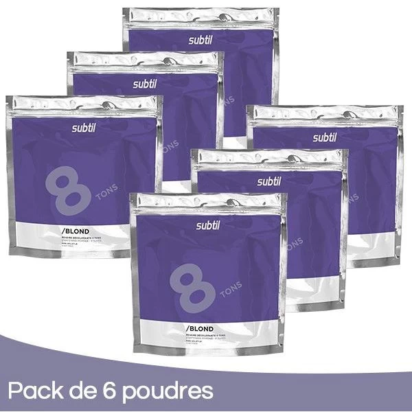 Pack 6 Poudres Subtil Blond 500 Grs 1 Pack 6 Poudres Subtil Blond 500 Grs