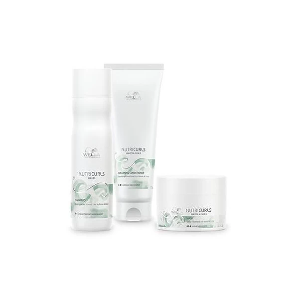 Wella Pack Nutricurls Cheveux Ondulés Shampooing + Conditionneur Lavant + Masque 1 Wella Pack Nutricurls Cheveux Ondulés Shampooing + Conditionneur Lavant + Masque