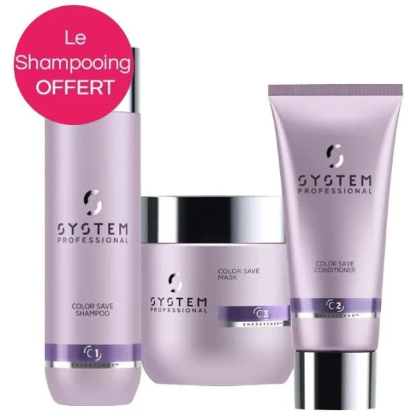 Routine Color Save Avec Masque System Professional Avec Shampooing OFFERT 1 Routine Color Save Avec Masque System Professional Avec Shampooing OFFERT
