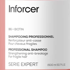 Shampooing Inforcer L'Oréal Professionnel 1,5L -Hair Care Soldes shampooing inforcer loreal professionnel 1 5l 4