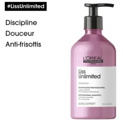Shampooing Liss Unlimited L'Oréal Professionnel 500ML -Hair Care Soldes shampooing liss unlimited l oreal professionnel 500ml 2