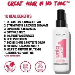 Spray 10-en-1 Lotus UniqOne Revlon 150ML -Hair Care Soldes spray 10 en 1 lotus uniqone revlon 150ml 3